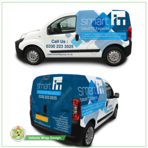 Telecoms and IT Technology Company Blue Van Wrap Livery Signage | Car Wrap Design by Azhoeck