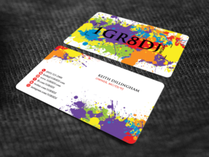 1gr8DJ.com website for a mobile DJ entertainment company | Business Card Design by Sandaruwan