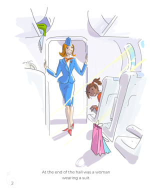 Adventures on a Plane: First Ride (Children's Book) - Three Test Pages | Illustration Design by julia.gnedina