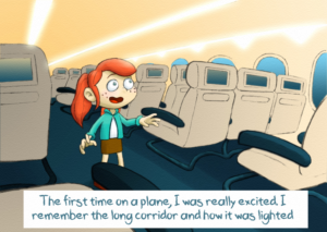 Adventures on a Plane: First Ride (Children's Book) - Three Test Pages | Illustration-Design von kaiser77