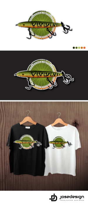 Artistic Rendition of an Exotic Fishing Lure | T-shirt Design by JoseDesign