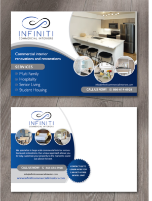 Postcard Design by alex989 for Infiniti Commercial Interiors | Design: #20225946