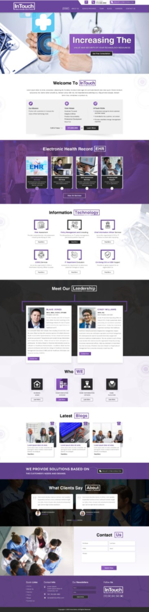 Wix web design for healthcare IT consulting firm. | Web Design by Reimagine