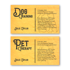 Pets with PurposeTherapy | Business Card Design by zatsukiki