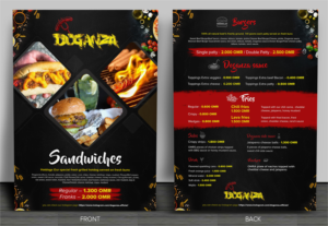 Hotdogs & Burgers restaurant needs a new menu design | Menu Design by SAI DESIGNS