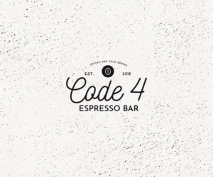 Code 4 Espresso Bar; Code Four Espresso; Code 4 Espresso; Code 4 Specialty Coffee | Logo Design by 91.kremena.petrova