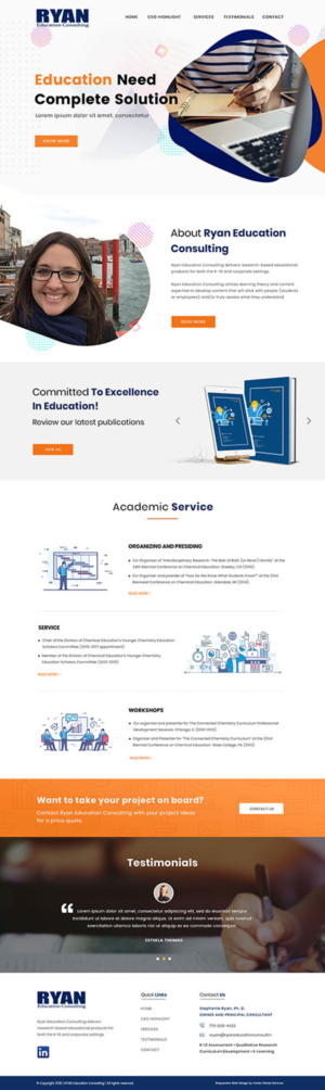 Web Design by Vortex Global for Ryan Education Consulting LLC | Design #20201136