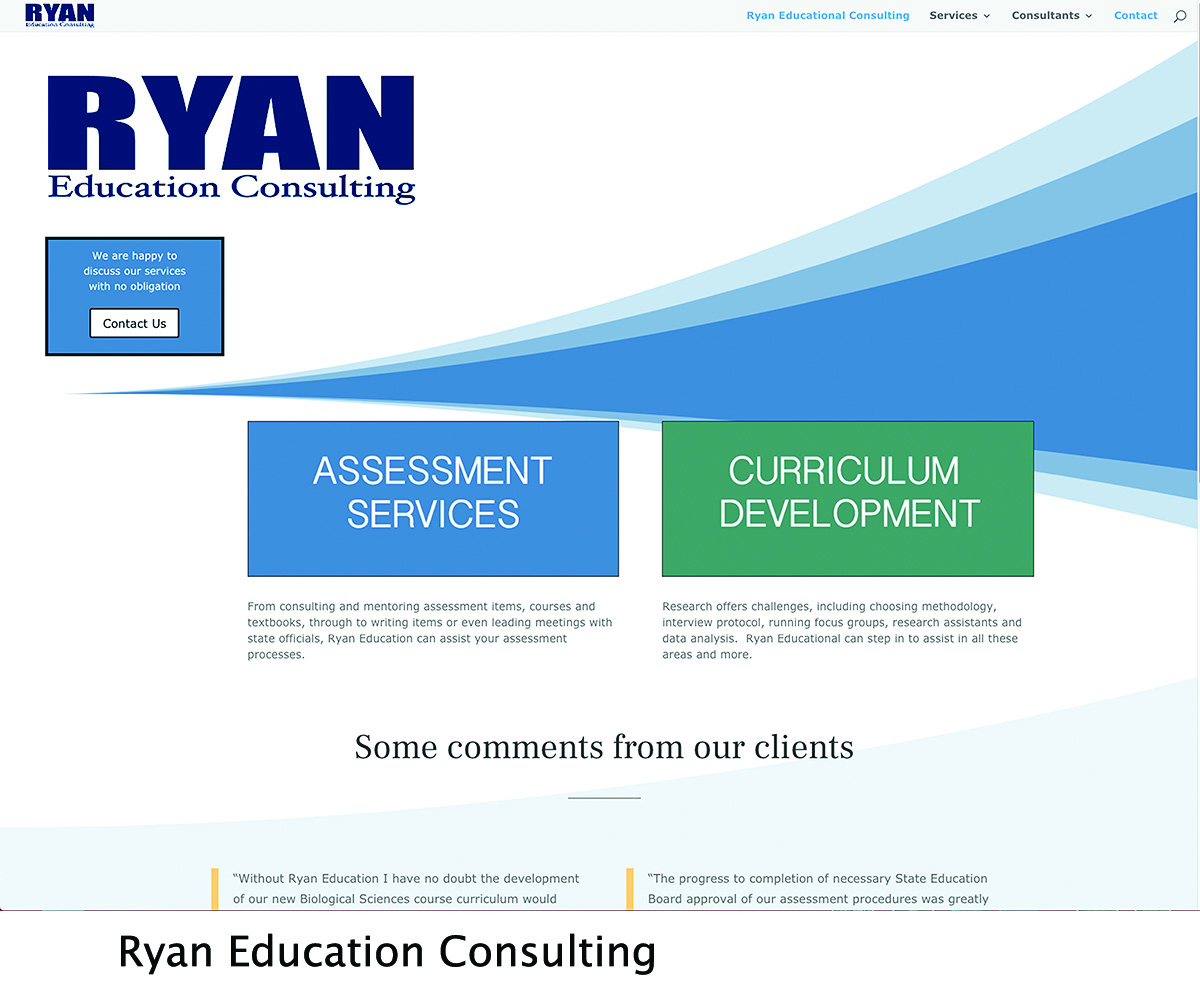 Web Design by indelight for Ryan Education Consulting LLC | Design #20204911