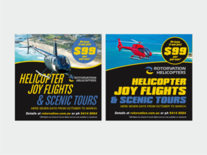 Helicopter scenic /Charter company | Schilder-Design von Atvento Graphics