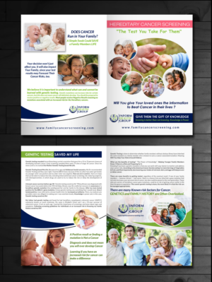 BRIGHT COLORFUL + 55 FAMILY HISTORY BROCHURE 11 x 17 bifold  | Flyer Design by innovative earth