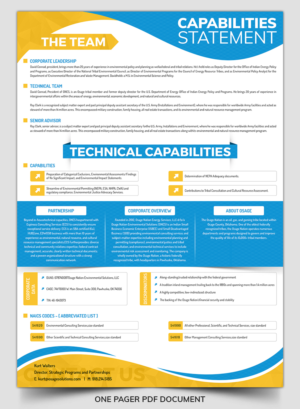 One-page Capabilities Statement needed | Grafik-Design von SAI DESIGNS