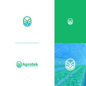 Agrotek/ Hydroponics Farm/ plant leaf /water/greenhouse | Logo Design by JohnM.