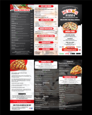 Menu Design by vcreatived for Koko's Pizza | Design #20330800