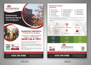 Flyer Design by ARTOGRAPHY for Edinburgh Arborists | Design #20326660