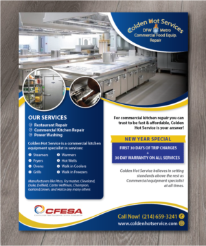 Colden Hot Service commercial equipment repair company | Flyer Design by alex989