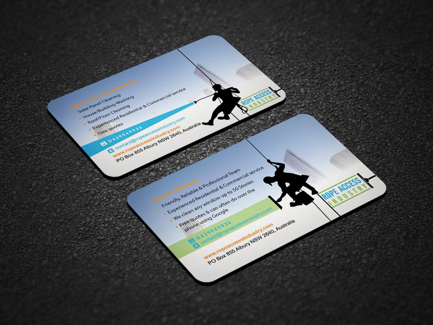 Business Card Design by Riz' for Rope Access Industry | Design #20328351