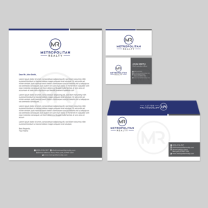 Letter and Envelope Design For Metropolitan Realty | Stationery Design by Maxo-Biz