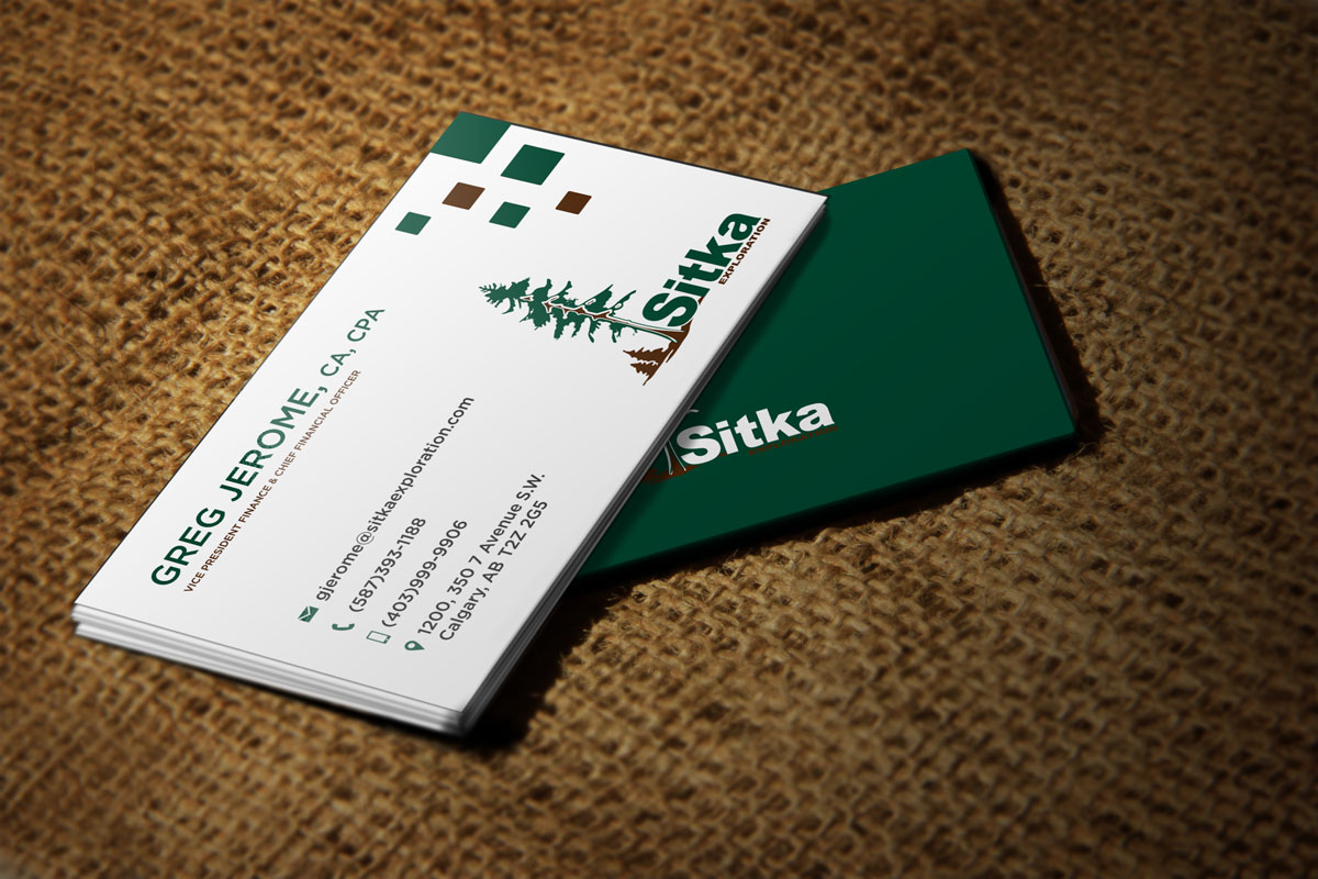 Business Card Design by Atec for Wine Club - Sitka Exploration Ltd. | Design #20373571