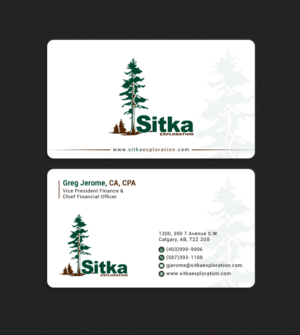 Sitka Exploration Ltd. - Refreshed business card challenge | Business Card Design by Bold Pixels