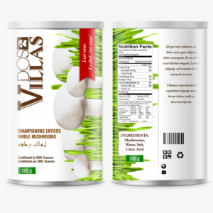 Looking for a design of labels for canned mushrooms for the brand Dos Villas.  | Etikett-Design von elveneclipse