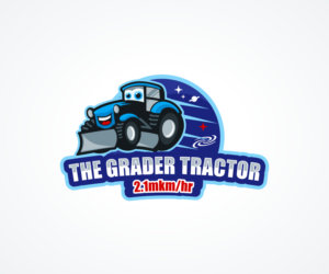 The Grader Tractor.... 2.2mkm/hr  | Logo-Design von VGB