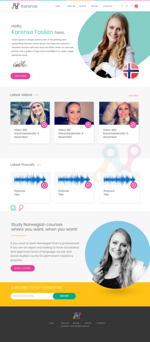 Norwegian language blog www.karense.com / www.karense.no | Web Design by designerkochi