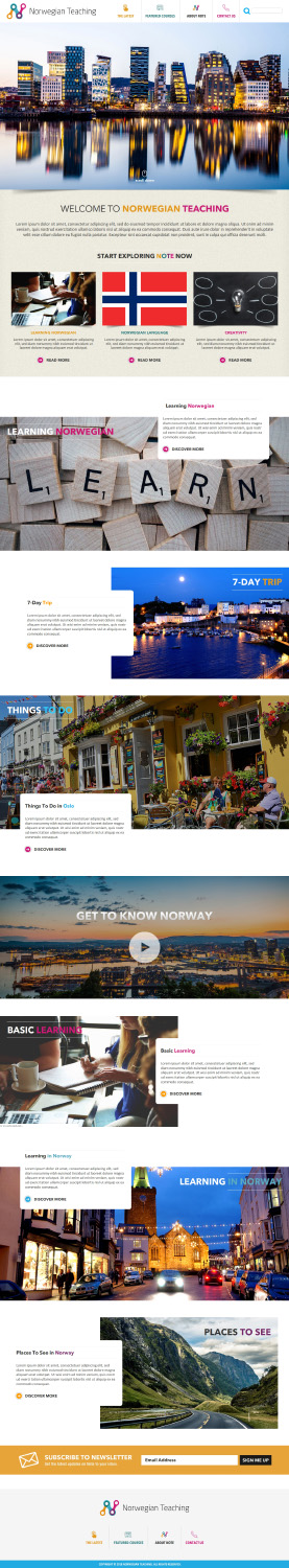 Web Design by -Marc- for NoTe Norwegian Teaching | Design #20500058