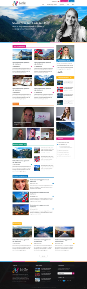 Web Design by pb for NoTe Norwegian Teaching | Design #20395160