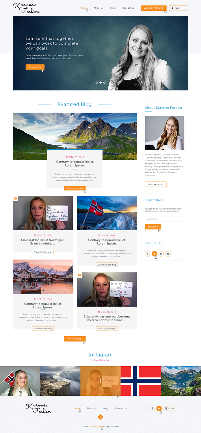 Web Design by Ved Web Services for NoTe Norwegian Teaching | Design #20444933