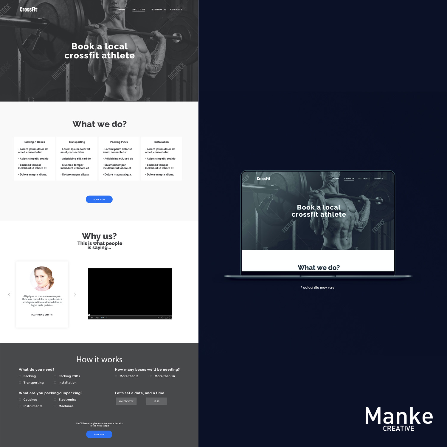 Web Design by Manke Creative for CrossFit Movers | Design #20396127