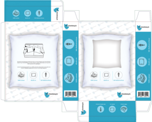 Packaging design for an cardboard box/carton for modern Scandinavian cushion covers | Packaging Design by SAI DESIGNS