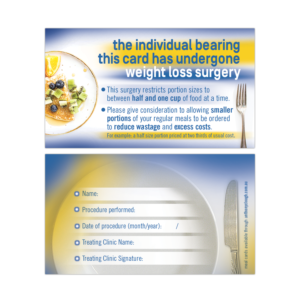 Weight loss surgery restaurant card | Business Card Design by see why