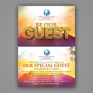 Inviting A6 Flyer for Church membership | Flyer Design by Mariyam Khan