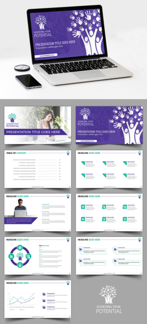 Powerpoint template for Achieving your Potential | PowerPoint-Design von SAI DESIGNS