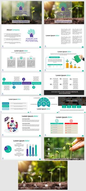 Powerpoint template for Achieving your Potential | PowerPoint-Design von IndreDesign