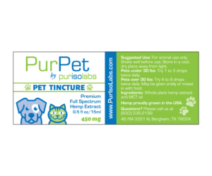 PurPet, a CBD pet line, needs a label for its product. | Etikett-Design von Buck Tornado