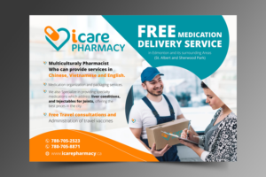 A Pharmacy half page colour Ad to be placed in an Asian Newspaper, Promoting our Delivery Service... | Newspaper Ad Design by ecorokerz