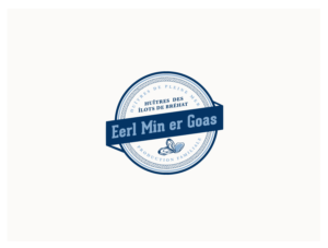 Huîtres des îlots de Bréhat, Earl Min er Goas, Huîtres de pleine mer, Production familiale. | Logo-Design von wonderland