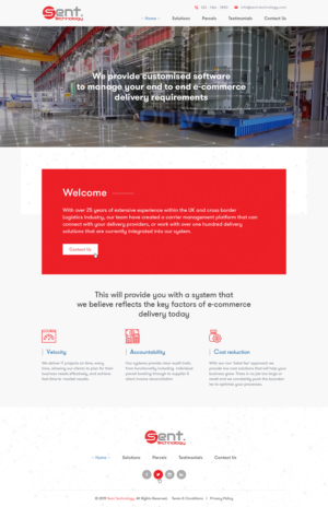 Sent. Technology Logistics Software platform. | Web-Design von Ved Web Services