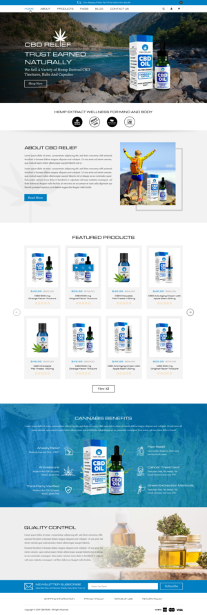 Vitamin/Dietary Supplement Company needs a simple Hemp CBD Health retail website to display a few... | Wordpress Design by Sbss