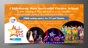 Theatre School advertising banner  200CM X 400CM ( HORIZONTAL BANNER) | Schilder-Design von ecorokerz