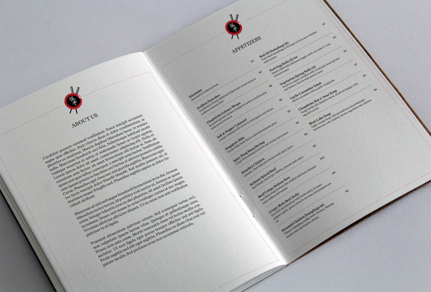 Menu Design by orphee for this project | Design #20544884