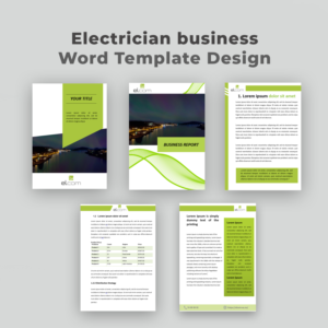 Electrician buisness needs a word template | Word-Vorlage-Design von IndreDesign