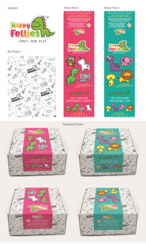 Happy Felties Version 2.0 - New Box design and logo needed.* | Packaging Design by sandravelasco