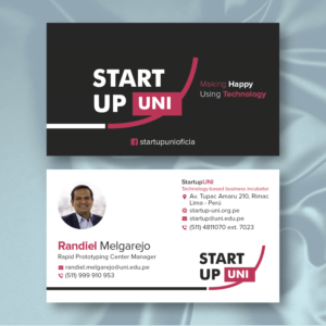 Presentation card Startup UNI - Tech Incubator from Perú  | Business Card Design by Maxo-Biz