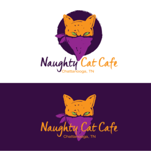 Naughty Cat Cafe | Logo Design by  geomateo