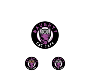 Naughty Cat Cafe | Logo Design by Grapi