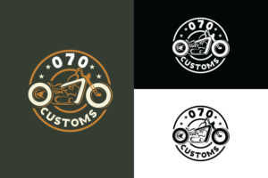 070 CUSTOMS | Logo Design by Iris 3