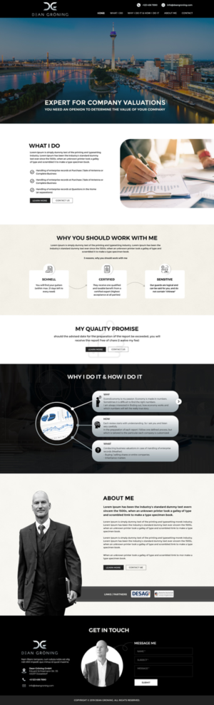 WordPress Design for both, website and landing page for an expert | Wordpress Design by Sbss