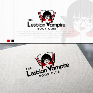 The Lesbian Vampire Book Club (main). Lesbian sci-fi&fantasy books (subtitle). I may consider the subtitle optional if the concept without it is very strong. | Logo-Design von Folio360